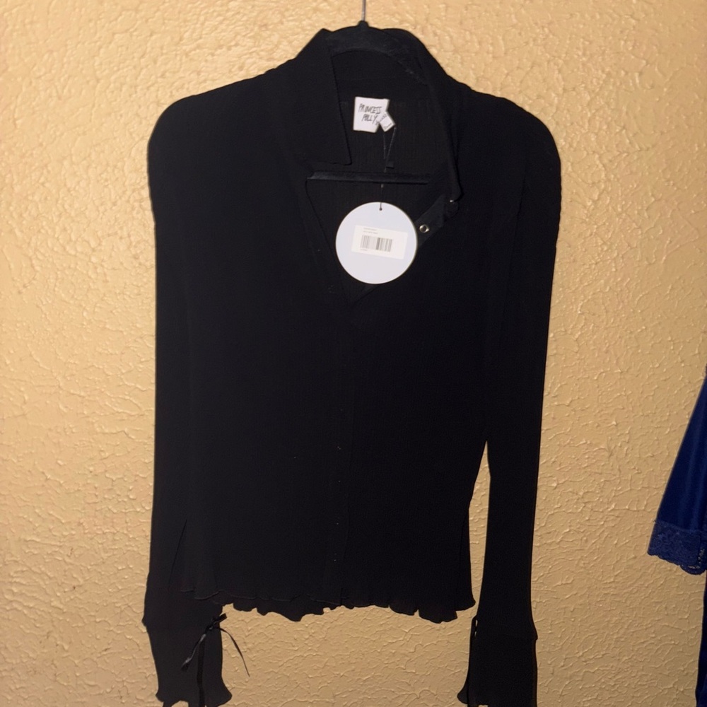 Princess Polly Black Button Down Shirt